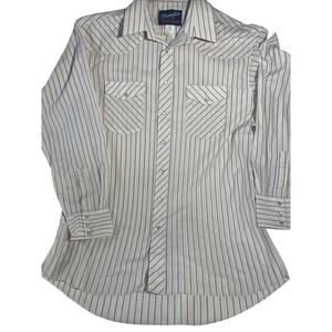 Wrangler Western Wear XL - Long Tail Men’s Pearl Snap Shirt Long Sleeve